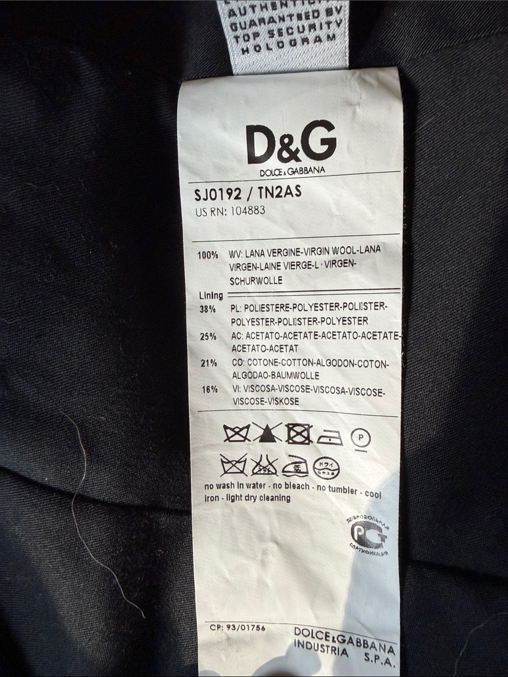 Vintage Dolce & Gabbana Wool Gray Tailored Blazer Italian 42 US 6 - Picture 9 of 9